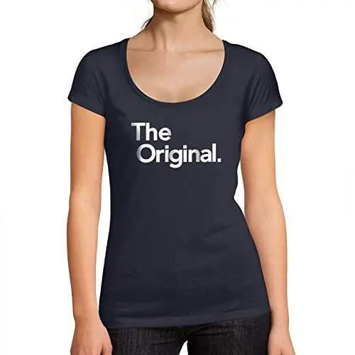 Ultrabasic - Tee-Shirt Femme Col Rond Décolleté L'original French Marine 1