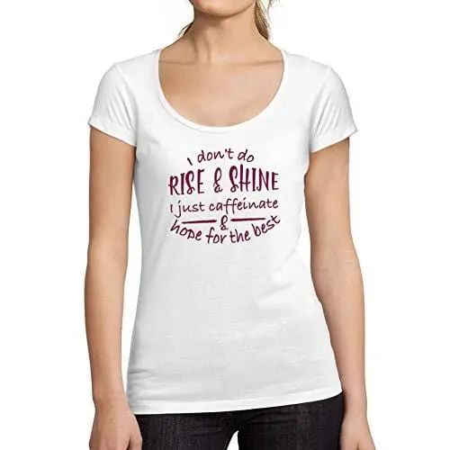 Ultrabasic - Tee-Shirt Femme Col Rond Décolleté Rise And Shine 1