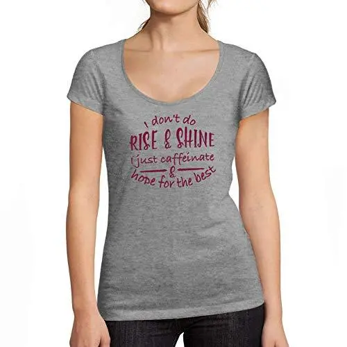 Ultrabasic - Tee-Shirt Femme Col Rond Décolleté Rise And Shine 1