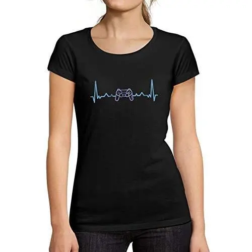 Ultrabasic - Tee-Shirt Femme Manches Courtes Gaming Geek Battement De Coeur T-Shirt Esports Cadeau Imprimé Tée-Shirt 1