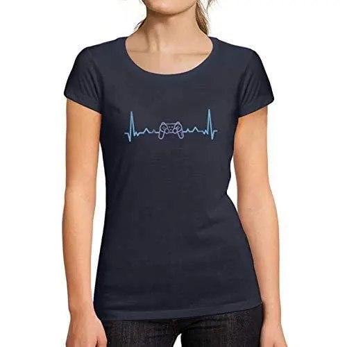 Ultrabasic - Tee-Shirt Femme Manches Courtes Gaming Geek Battement De Coeur T-Shirt Esports Cadeau Imprimé Tée-Shirt 1
