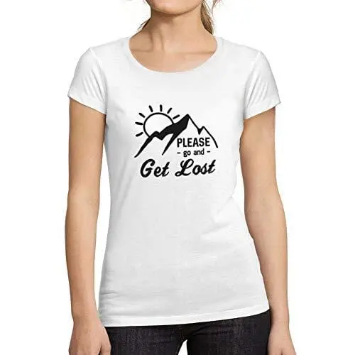 Ultrabasic - Tee-Shirt Femme Manches Courtes Go And Get Lostblanc 1