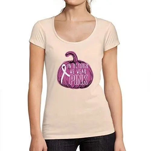 Ultrabasic - Tee-Shirt Femme Manches Courtes In October We Wear Pink Rose Crémeux 1