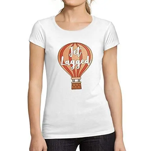 Ultrabasic - Tee-Shirt Femme Manches Courtes Jet Lagged Blanc 1
