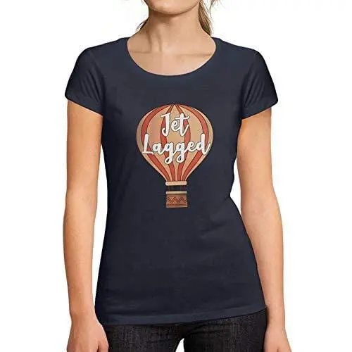 Ultrabasic - Tee-Shirt Femme Manches Courtes Jet Lagged French Marine 1