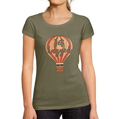 Ultrabasic - Tee-Shirt Femme Manches Courtes Jet Lagged Kaki 1