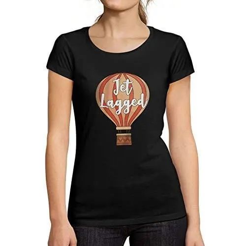 Ultrabasic - Tee-Shirt Femme Manches Courtes Jet Lagged Noir Profond 1
