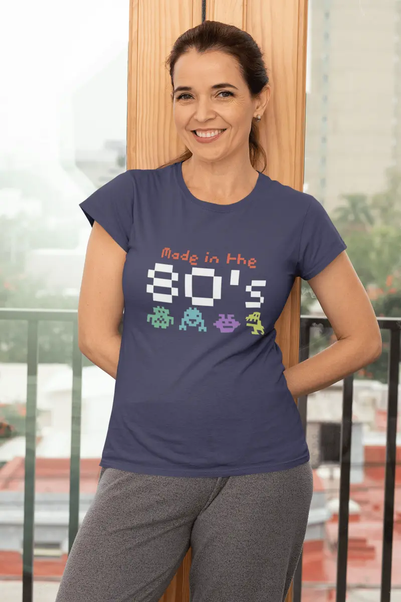 Ultrabasic - Tee-Shirt Femme Manches Courtes Made In 80'S Noël Cadeau Idées Tee French Marine 1