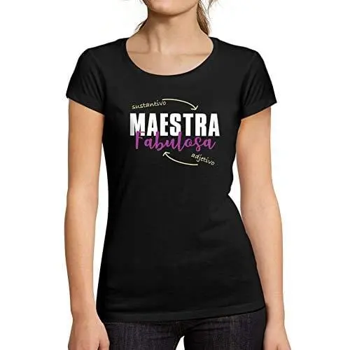 Ultrabasic - Tee-Shirt Femme Manches Courtes Maestra Fabulosa Gris Chiné 1