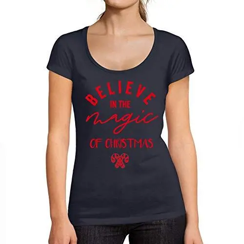 Ultrabasic - Tee-Shirt Femme Manches Courtes Magic Of Christmas Noël Cadeau Idées Tee 1