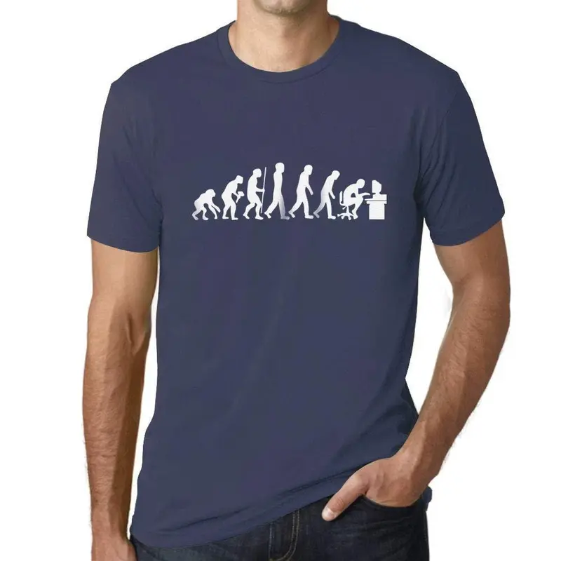 Ultrabasic - Unisex Evolution De L'espèce Informatique Geek T-Shirt Denim 1