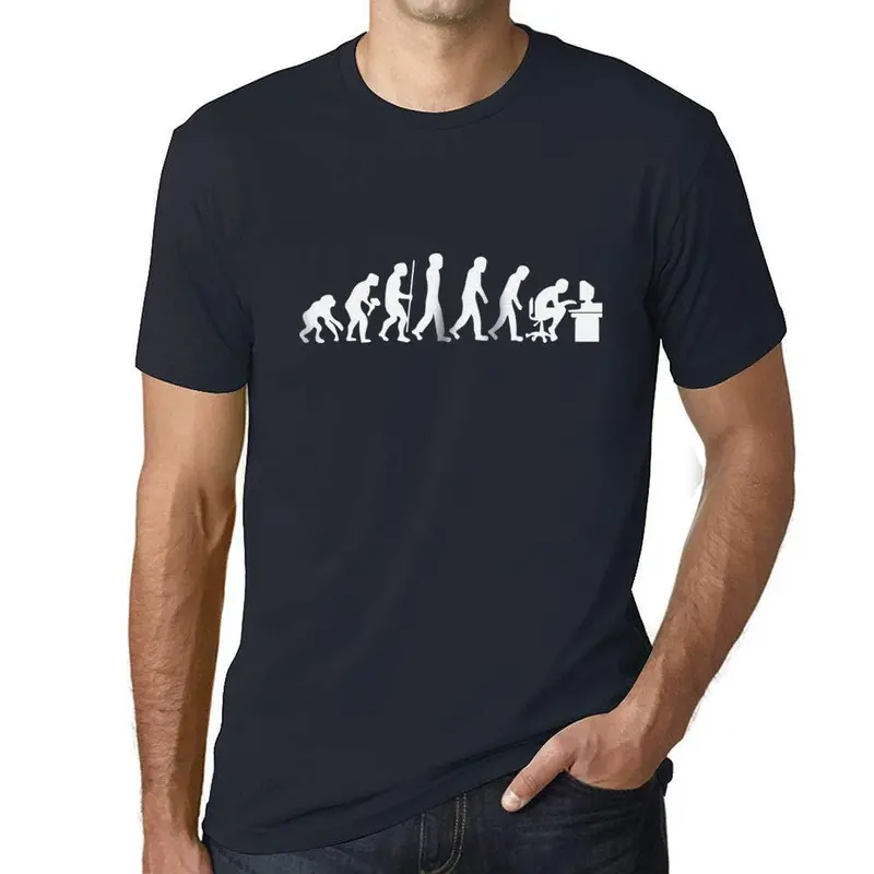 Ultrabasic - Unisex Evolution De L'espèce Informatique Geek T-Shirt Marine 1