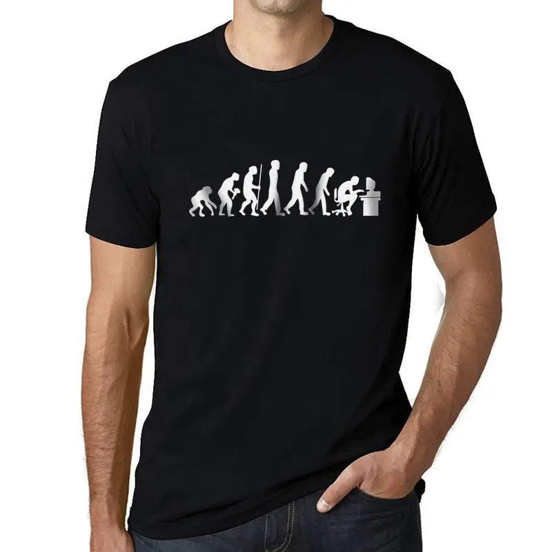 Ultrabasic - Unisex Evolution De L'espèce Informatique Geek T-Shirt Noir Profond 1