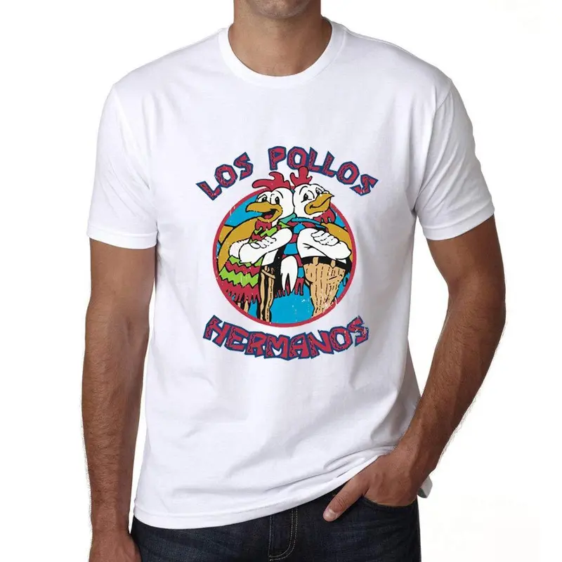 Ultrabasic - Unisex Graphic T-Shirt Los Pollos Hermanos Blanc 1