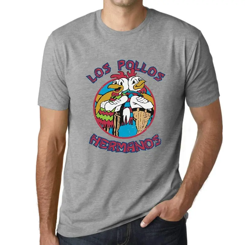 Ultrabasic - Unisex Graphic T-Shirt Los Pollos Hermanos Gris Chiné 1