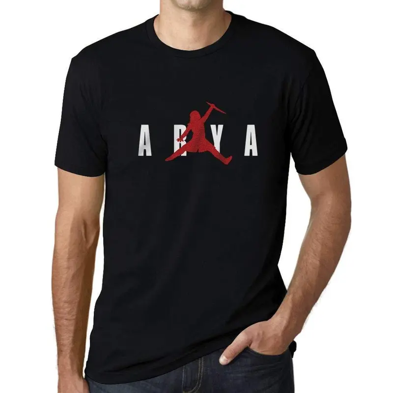 Ultrabasic - Unisexe Graphique Arya Avec Un Couteau Imprimé T-Shirt Noir Profond 1