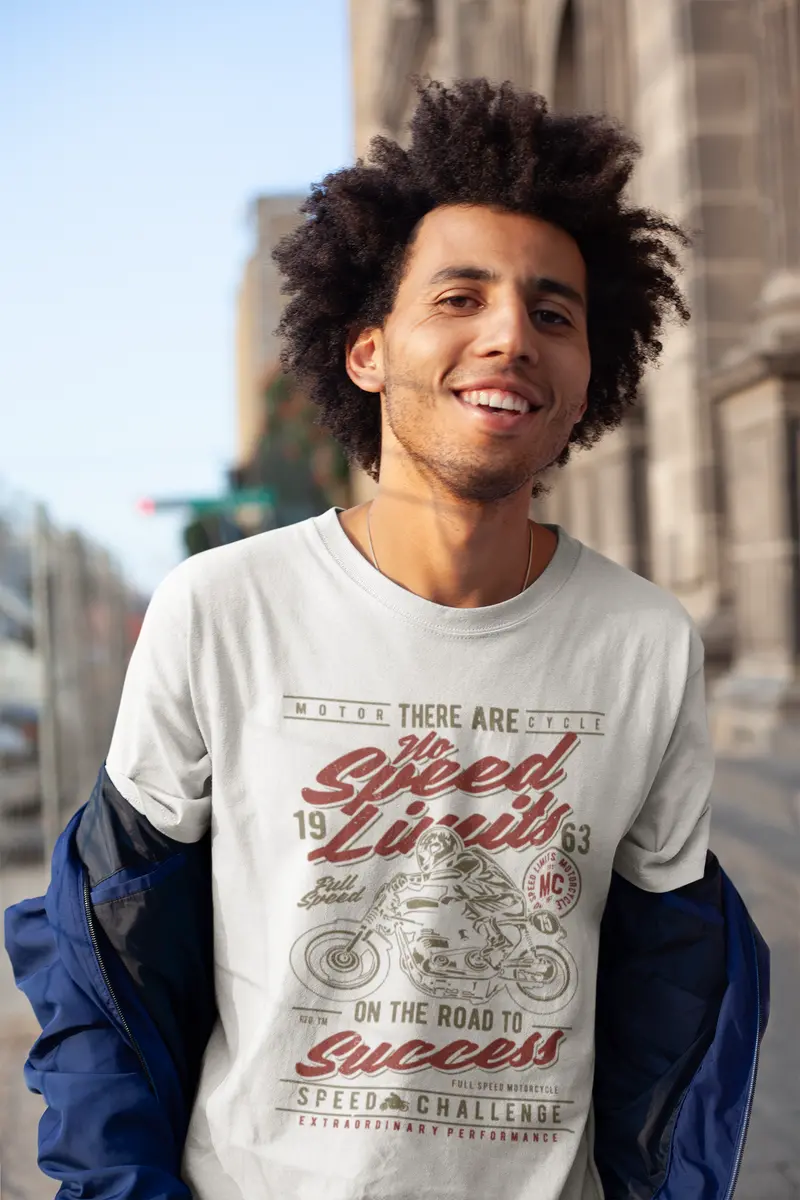 Ultrabasic Vintage Motorcycle Shirt For Men - No Speed Limits Since 1963 2