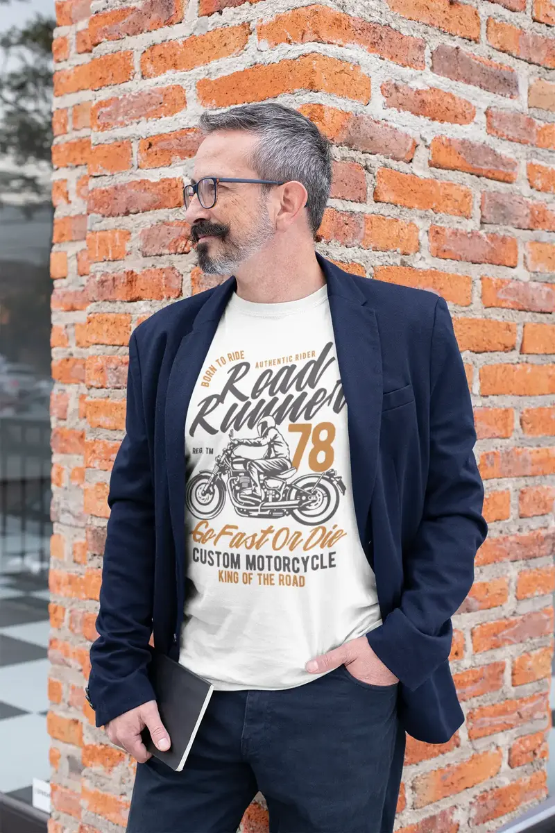 Ultrabasic Vintage Motorcycle T-Shirt For Men - Authentic Rider Men's Graphic Tee 1