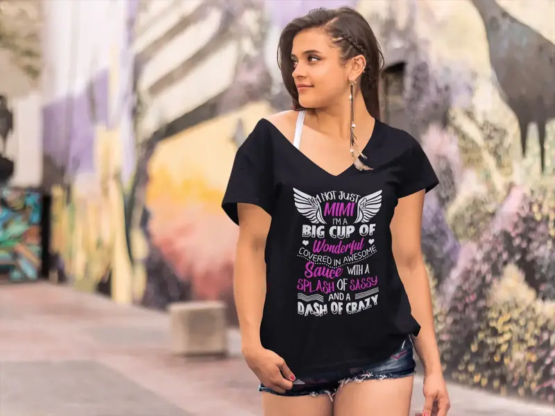 Ultrabasic Women's Funny T-Shirt I'm Not Just A Mimi I'm A Big Cup Of Wonderful And Dash Of Crazy 1