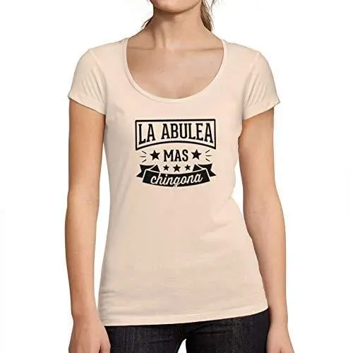 Ultrabasic - Women's Low-Cut Round Neck T-Shirt La Abuela Mas Chingona 1