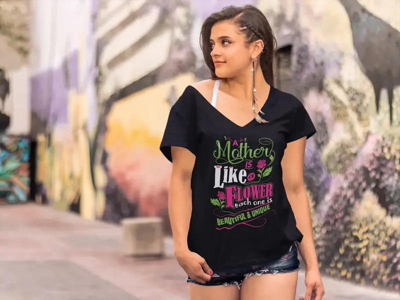Ultrabasic Women's Novelty T-Shirt A Mother Is Like A Flower - Short Sleeve Tee Shirt Tops 1