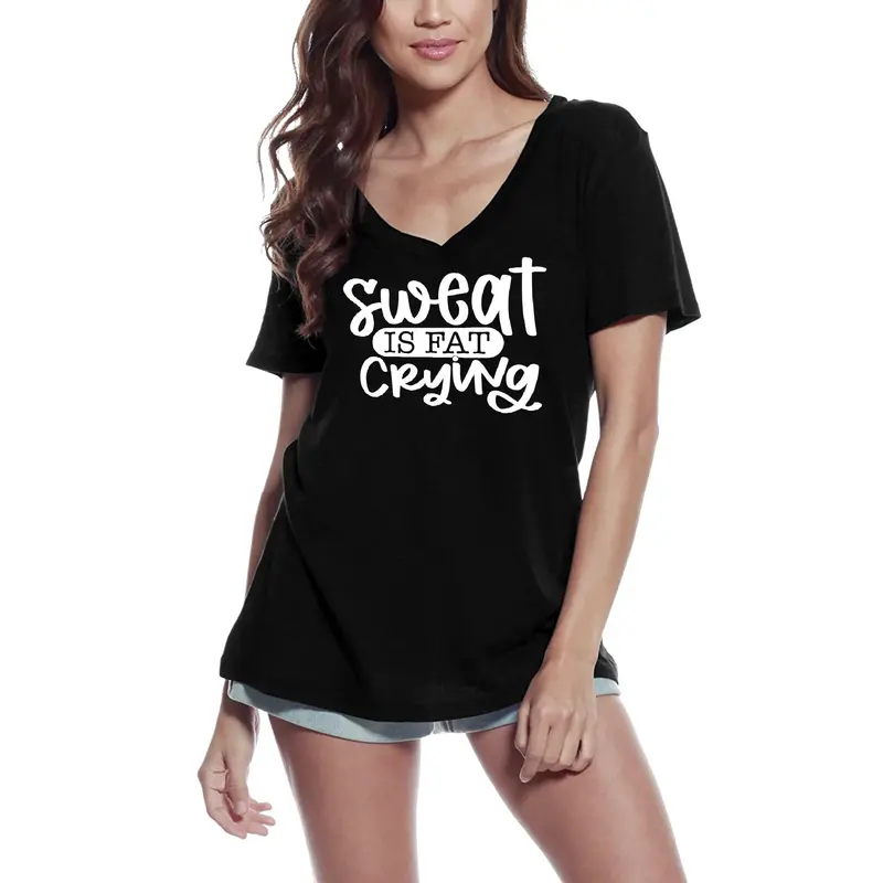 Ultrabasic Women's Novelty T-Shirt Sweat Is Fat Crying - Funny Quote 1