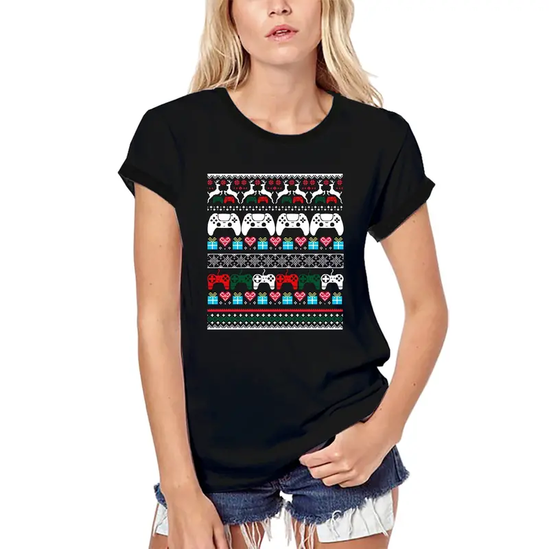 Ultrabasic Women's Organic Gaming T-Shirt Ugly Shirt Cool Gamer - Christmas Gift Funny Tee Shirt 1