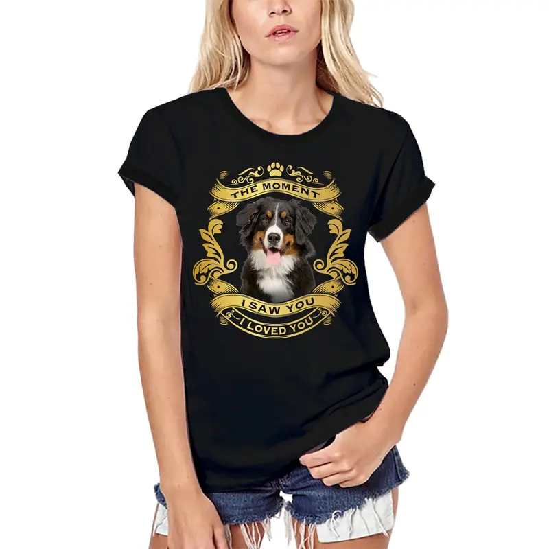 Ultrabasic Women's Organic T-Shirt Bernese Mountain Dog - Moment I Saw You I Loved You Puppy Tee Shirt For Ladies 3