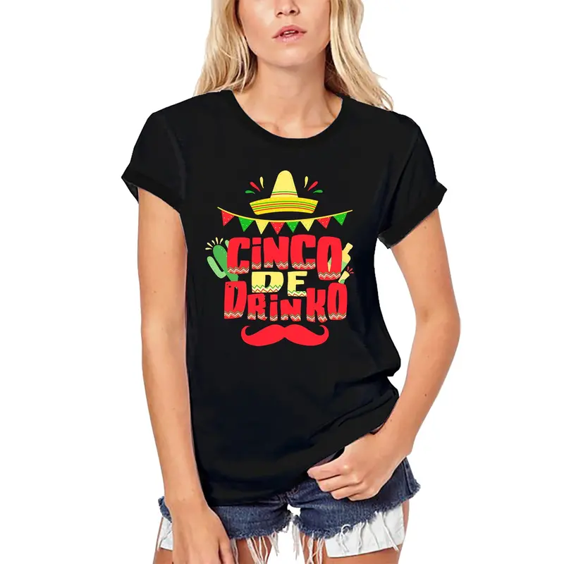 Ultrabasic Women's Organic T-Shirt Cinco De Drinko - Fiesta Dancing Tee Shirt 1
