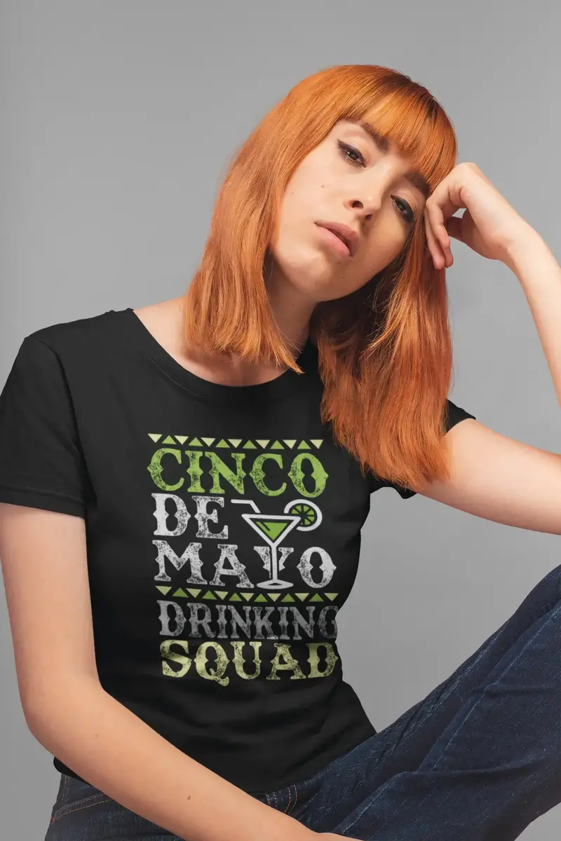 Ultrabasic Women's Organic T-Shirt Cinco De Mayo Drinking Squad - Funny Mexican Tequila Tee Shirt 1