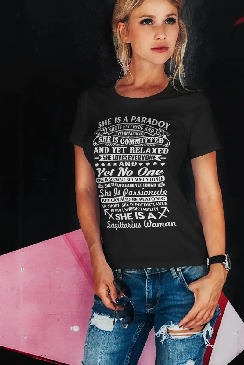 Ultrabasic Women's Organic T-Shirt Definition Sagittarius Woman - Zodiac Shirt 1