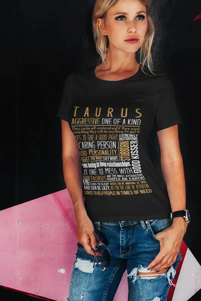 Ultrabasic Women's Organic T-Shirt Definition Taurus Woman - Zodiac Shirt 1