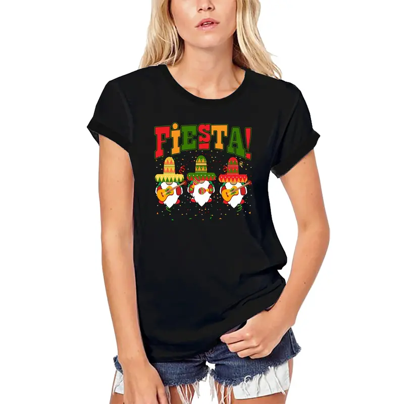 Ultrabasic Women's Organic T-Shirt Fiesta Funny Sombrero Party Tee Shirt - Mexican Fiesta 1