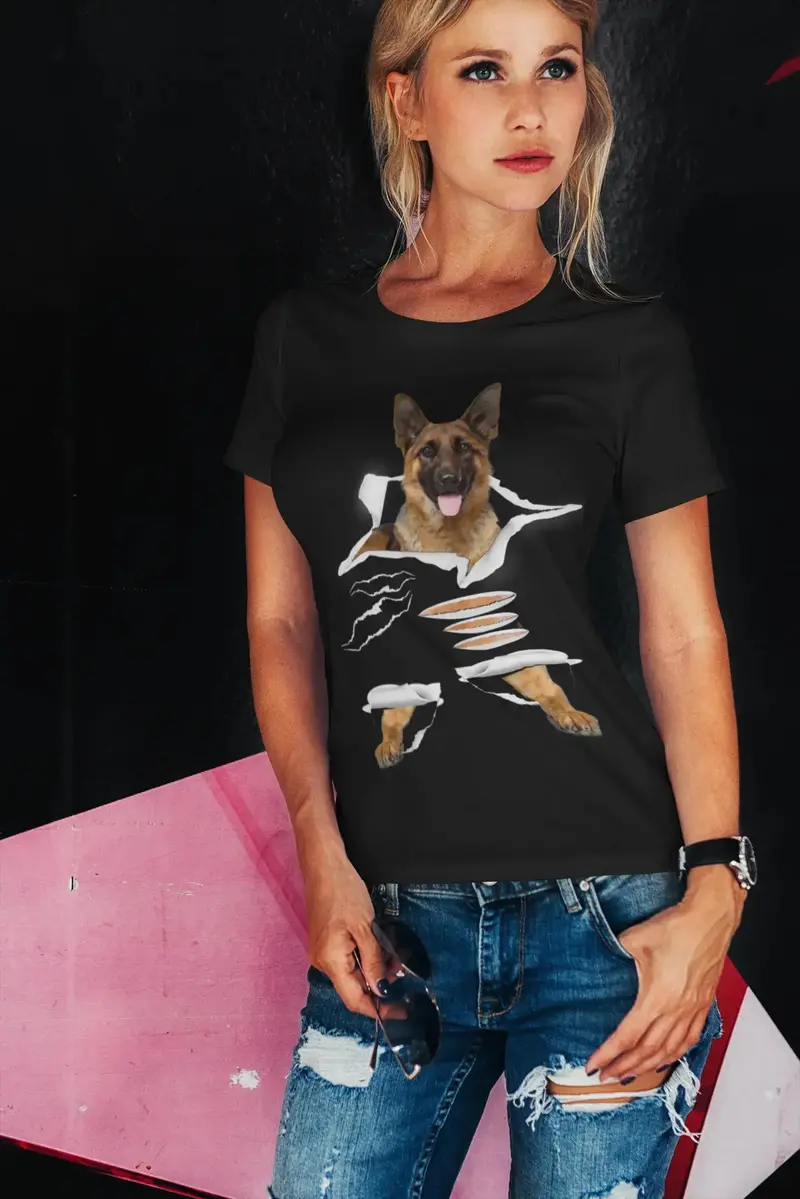 Ultrabasic Women's Organic T-Shirt - German Shepherd - Cute Funny Dog Shirt 1