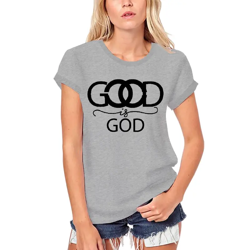 Ultrabasic Women's Organic T-Shirt Good Is God - Bible Christian Religious Shirt 1