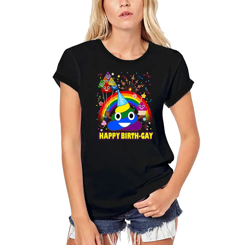 Ultrabasic Women's Organic T-Shirt Happy Birth-Gay - Pride Lgbt Tee Shirt 1