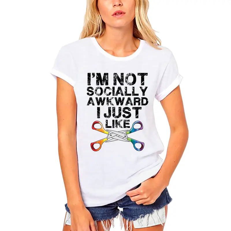 Ultrabasic Women's Organic T-Shirt I'm Not Socially Awkward - Funny Lgbt Tee Shirt 1