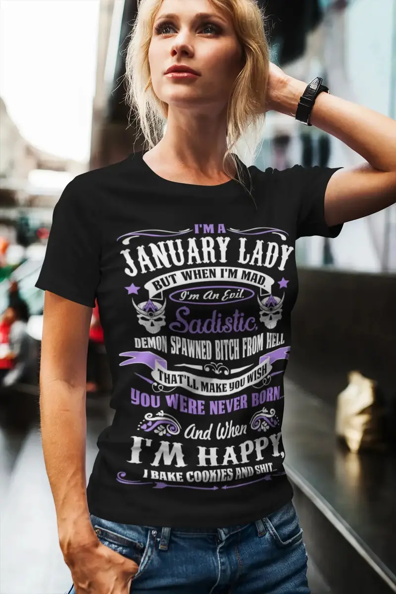 Ultrabasic Women's Organic T-Shirt January Lady - Funny Birthday Shirt 1