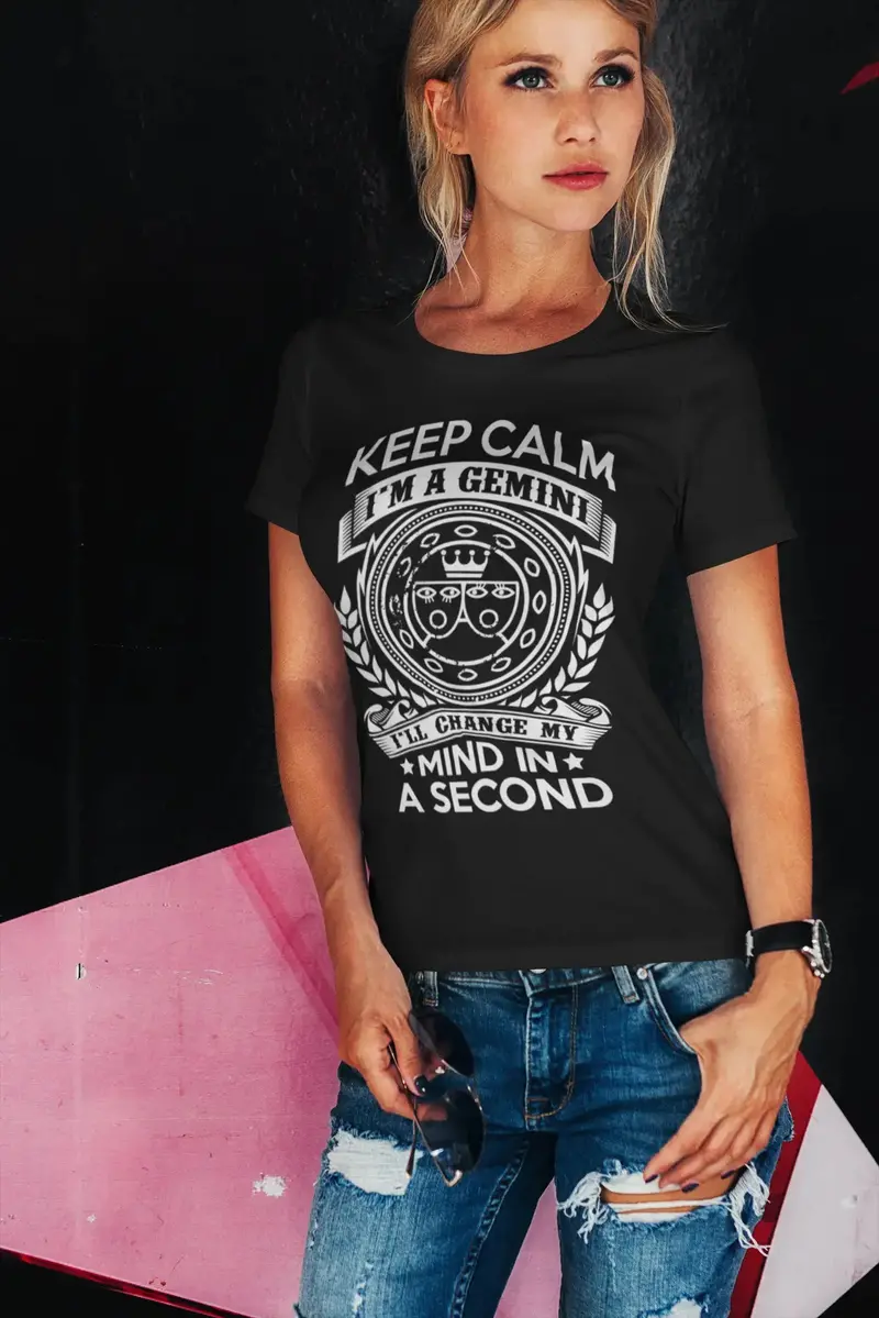 Ultrabasic Women's Organic T-Shirt Keep Calm I'm A Gemini - Birthday Zodiac Shirt 1