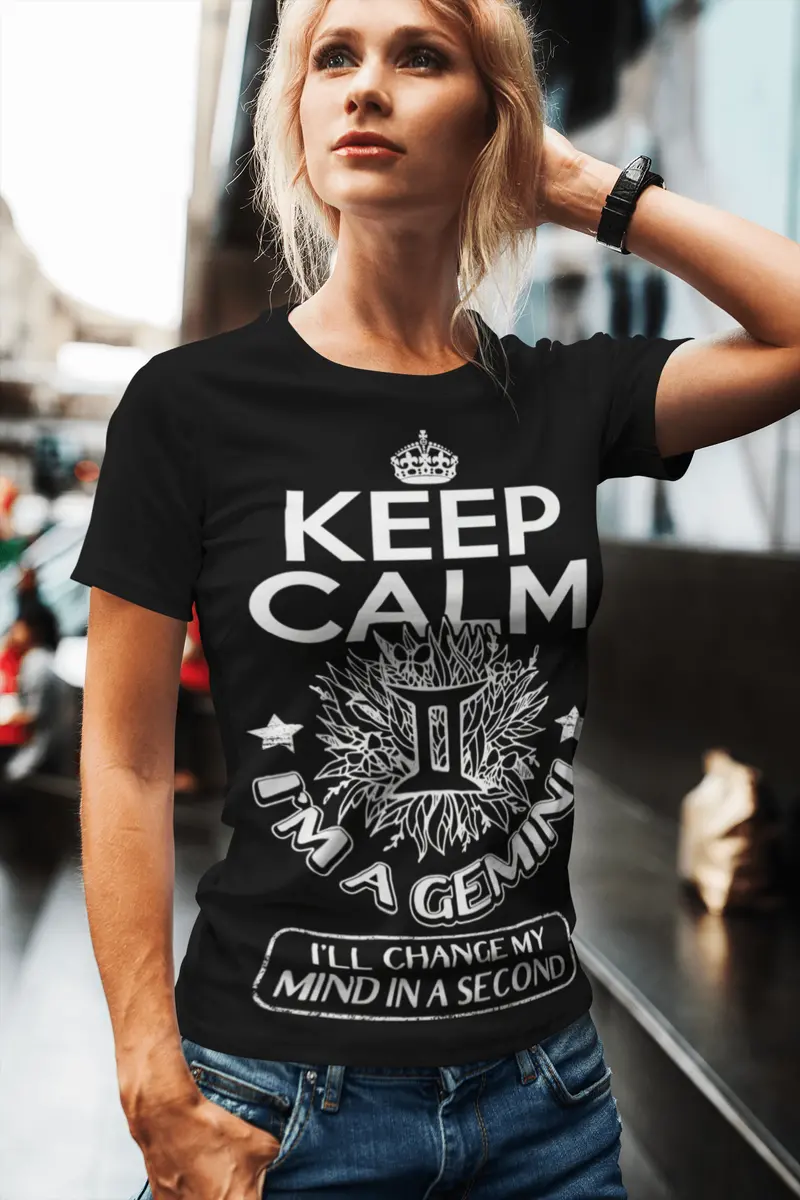Ultrabasic Women's Organic T-Shirt Keep Calm I'm A Gemini - Birthday Zodiac Shirt 2