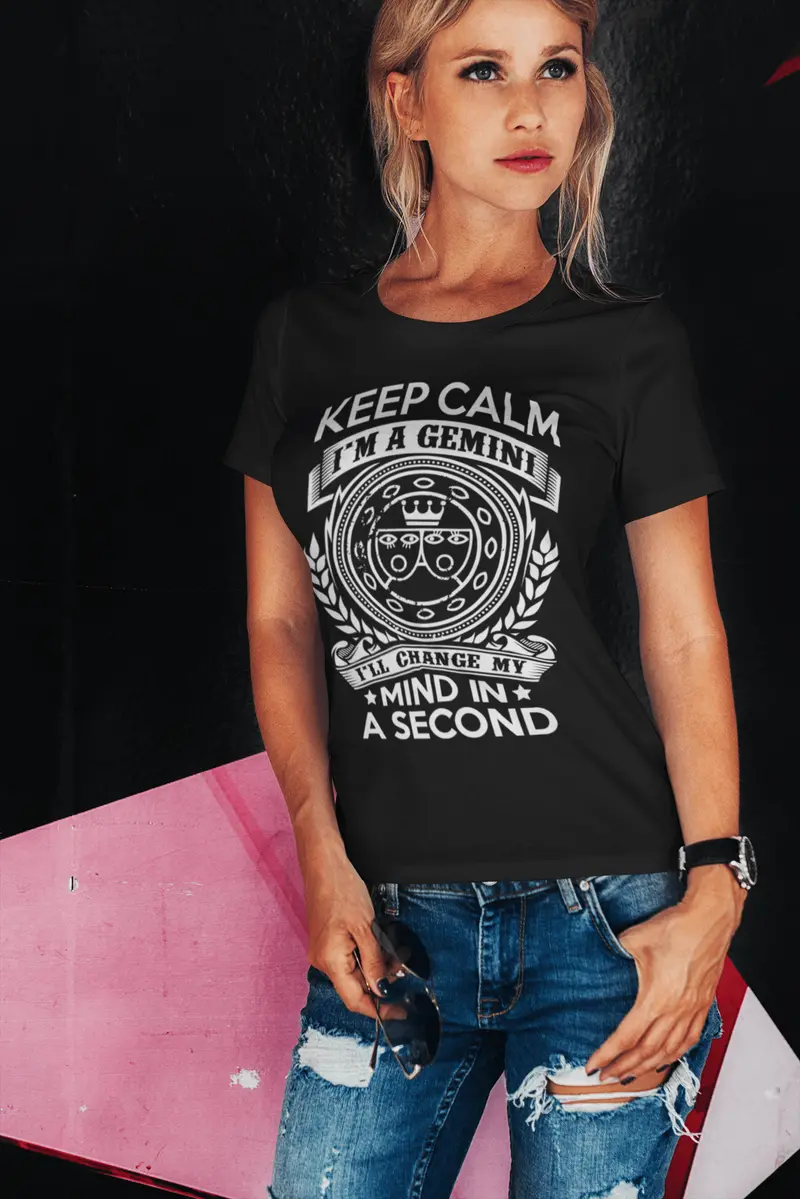 Ultrabasic Women's Organic T-Shirt Keep Calm I'm A Gemini - Birthday Zodiac Shirt 2