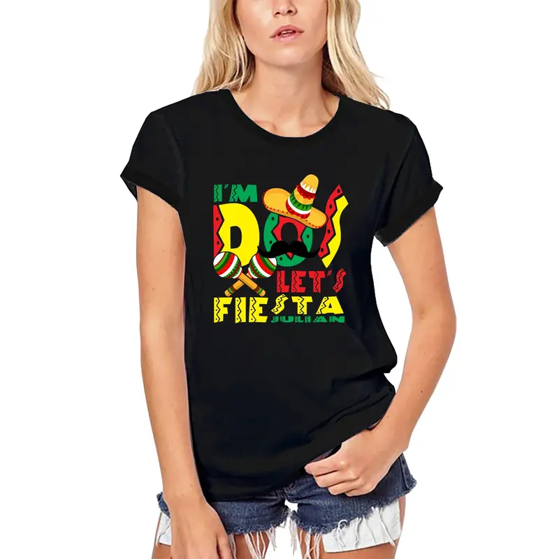 Ultrabasic Women's Organic T-Shirt Let's Fiesta Julian - Funny Mexican Traditional Tee Shirt 1