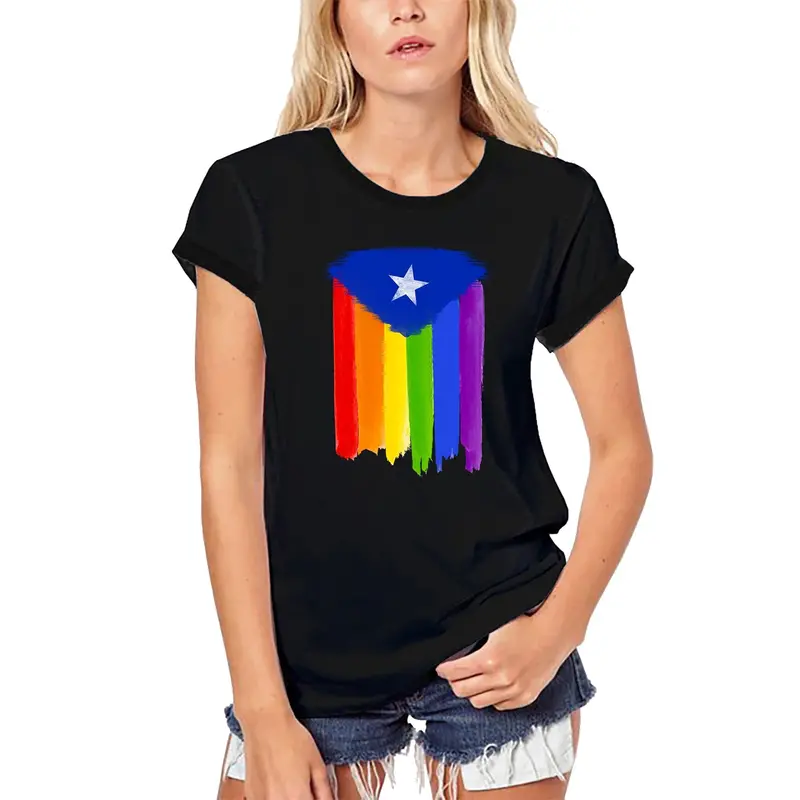 Ultrabasic Women's Organic T-Shirt Lgbt Nation Flag - Equality Pride Tee Shirt 1