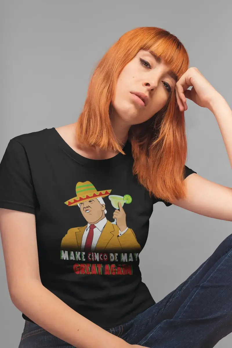 Ultrabasic Women's Organic T-Shirt Make Cinco De Mayo Great Again - Funny Sombrero Tee Shirt 1