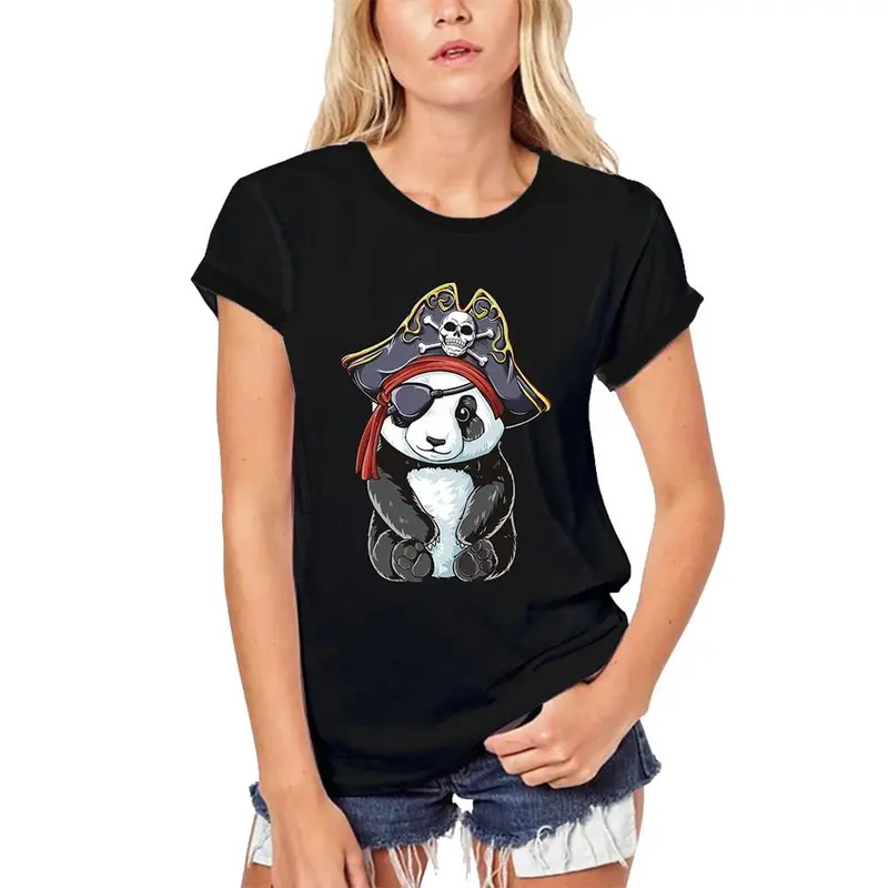 Ultrabasic Women's Organic T-Shirt - Pirate Panda - Cute Funny Shirt For Women 2
