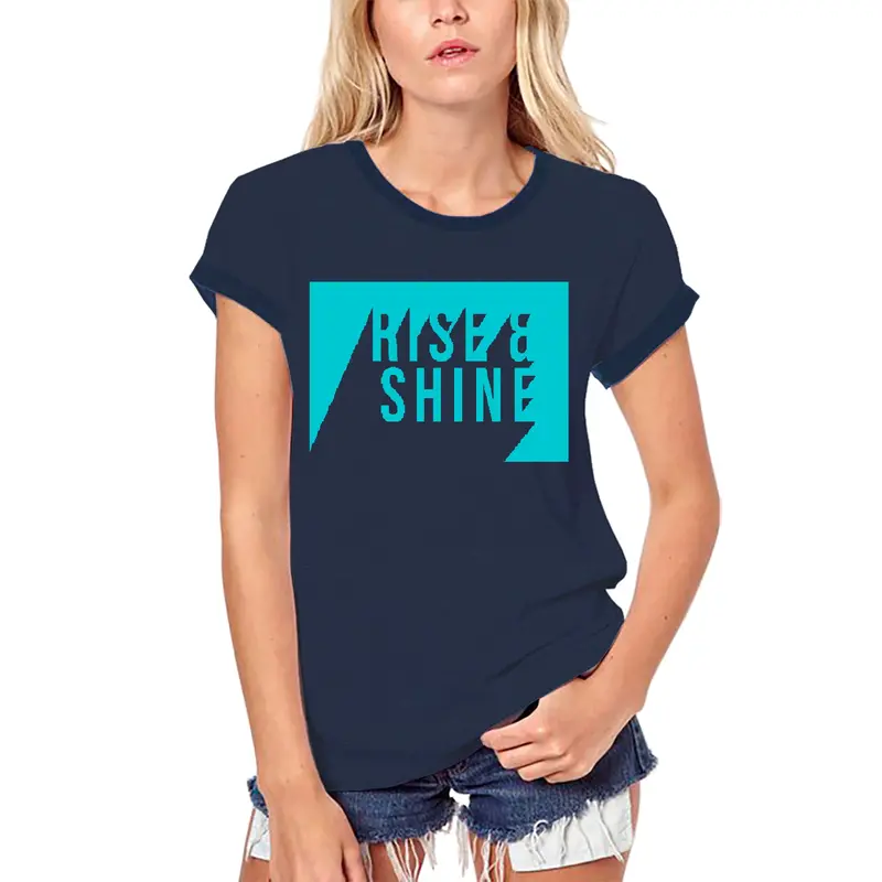 Ultrabasic Women's Organic T-Shirt Rise And Shine - Soul Bible Religious Shirt 1
