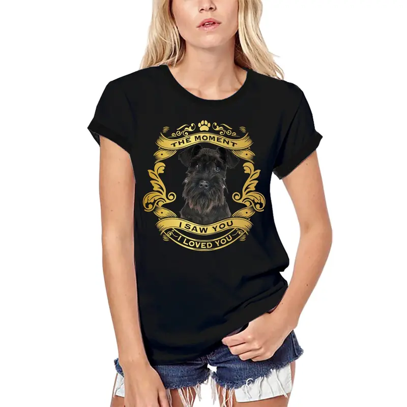 Ultrabasic Women's Organic T-Shirt Schnauzer Dog - Moment I Saw You I Loved You Puppy Tee Shirt For Ladies 3