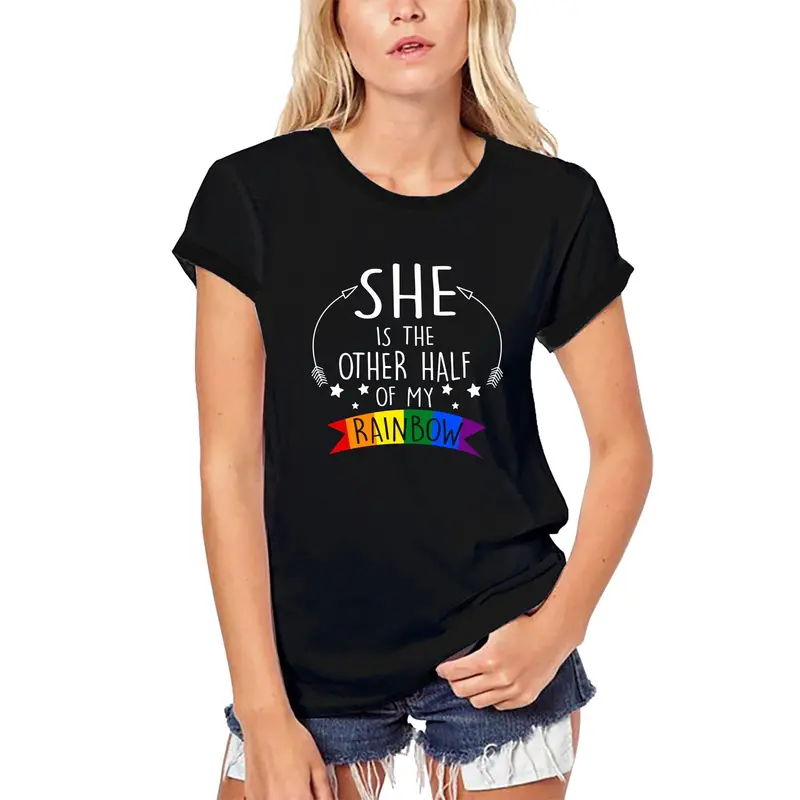 Ultrabasic Women's Organic T-Shirt She Is The Other Half Of My Rainbow - Lesbian Tee Shirt 1