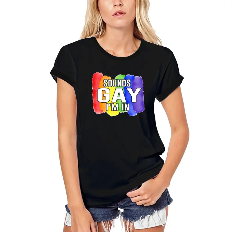 Ultrabasic Women's Organic T-Shirt Sounds Gay I'm In - Lgbt Pride - Rainbow Flag 1