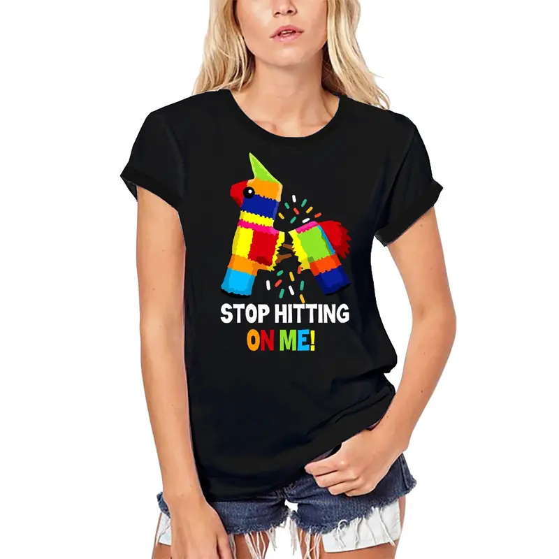 Ultrabasic Women's Organic T-Shirt Stop Hitting On Me - Mexican Party Outfit 1
